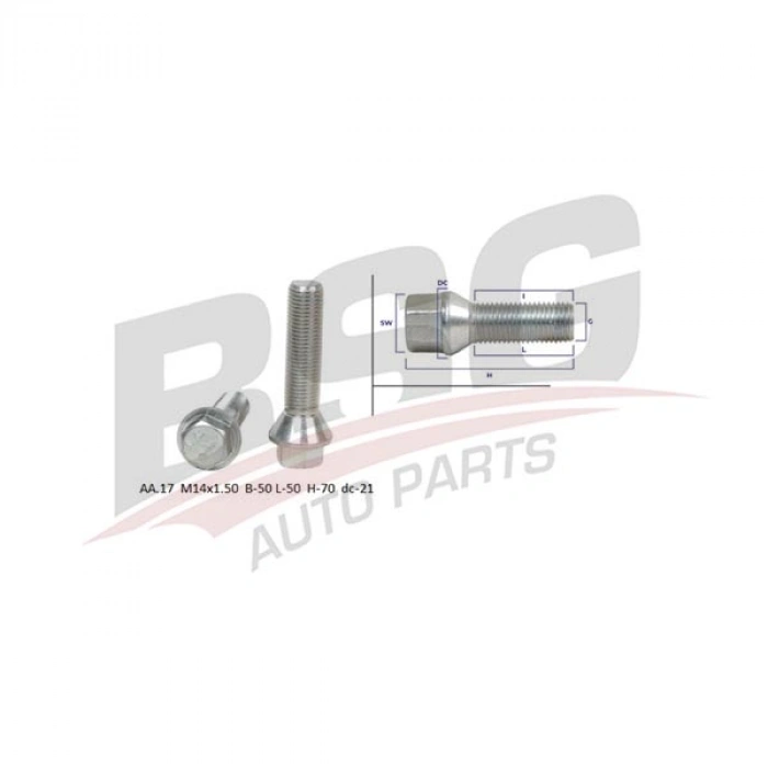 BIJON SAPLAMASI ÇELIK JANT BIJON UZUN UNIVERSAL-(AA.17 M14X1.50 B-50 L-50 H-70 DC-21) UNIVERSAL UNIVERSAL UNIVERSAL