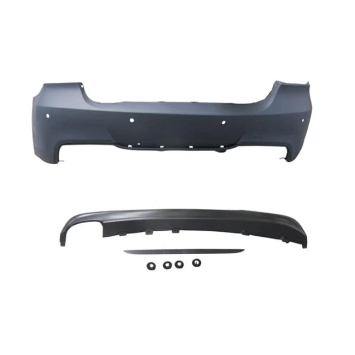 BMW 3 SERI- E90- 05/11; ARKA TAMPON ASTARLI (SENSÖR DELİKLİ/KARLIKLI/TEK EGZOSLU/ÇEK.KAPAKLI) M-TECH