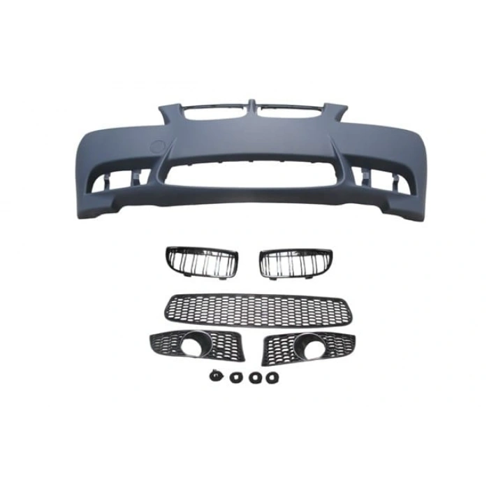 BMW 3 SERI- E90- 09/11; ÖN TAMPON GRİ(SİS D.Lİ KAPAK/PANJURLU/IZGARALI)SENSÖR AÇILR)M3-CNS-STYLE/LCI