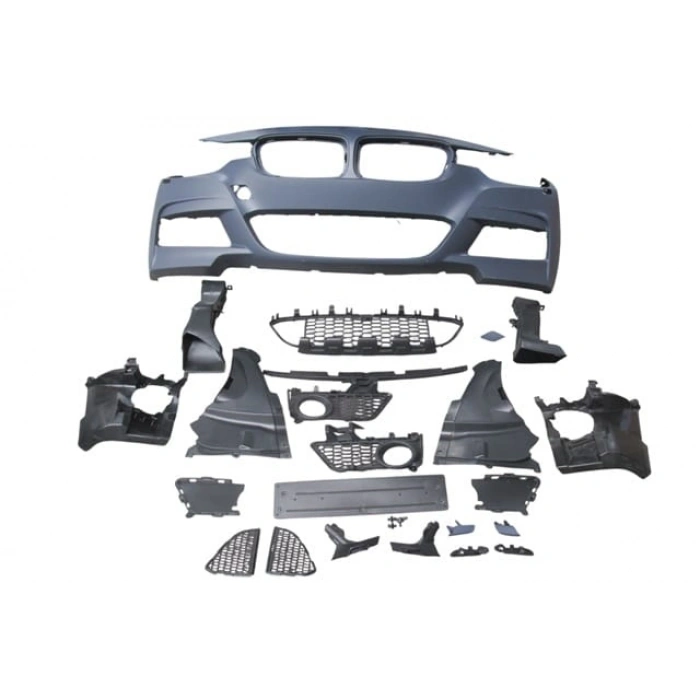 BMW 3 SERI- F30- 12/18; ÖN TAMPON KOMPLE (IZGARALI/PLAKA PLASTİKLİ) (F.YIK.LI) (M-TECH/LCI)