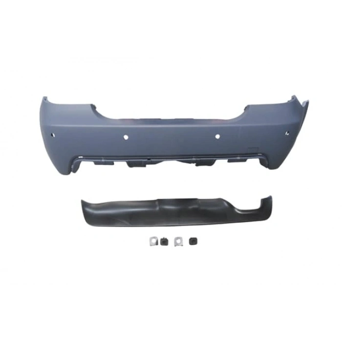 BMW 5 SERI- E60- 04/07; ARKA TAMPON (KARLIKLI/ASTARLI/ÇEKİ DEMİR KAPAKLI/SENSÖR DELİKLİ 24MM)M-TECH