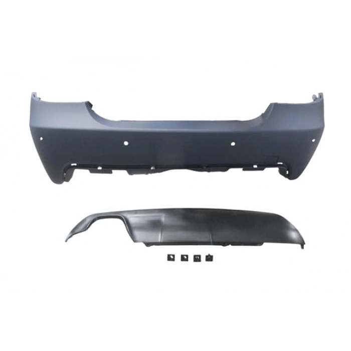 BMW 5 SERI- E60- 07/10; ARKA TAMPON (KARLIKLI/ASTARLI/ÇEK. KAPAKLI/SENSÖR DELİKLİ 18MM) (M-TECH/LCI)