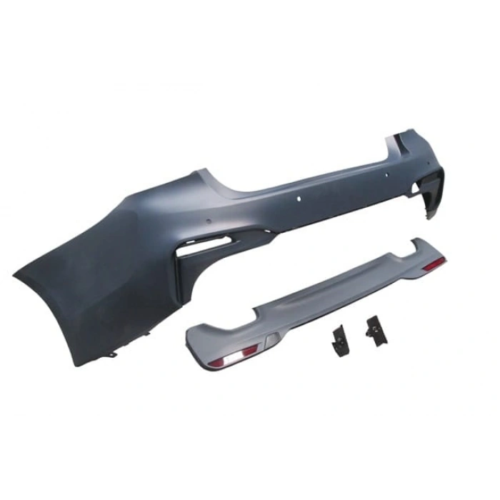 BMW 5 SERI- G30- 17/20; ARKA TAMPON ASTARLI (ÇEKÇ KAPAKLI/KARLIKLI/BRAKETLİ/SENSÖR DELİKLİ) (M-TECH)