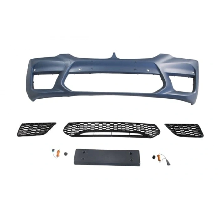 BMW 5 SERI- G30- 17/20; ÖN TAMPON (SİS DELİKSİZ KAPAK/IZGARALI/PLAKA PL./SEN.D.Lİ) (F90/M5/STYLE)