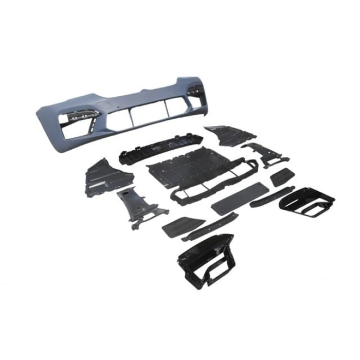 BMW 5 SERI- G30- 20/22; ÖN TAMPON GRİ (IZGARALI/SİS KAPAKLI/SENSÖR DELİKLİ) (F90/M5/LCI)