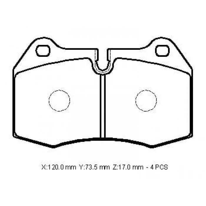 BMW 7 SERI- E38- 94/01; ÖN FREN BALATASI (KABLOSUZ)(DİSK) (120X73,5X17) (BRAMAX)