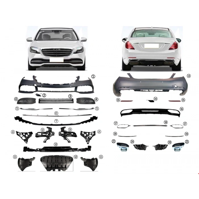 BODY KİT STANDART TİP (ÖN-ARKA DOLU) W222 2018-
