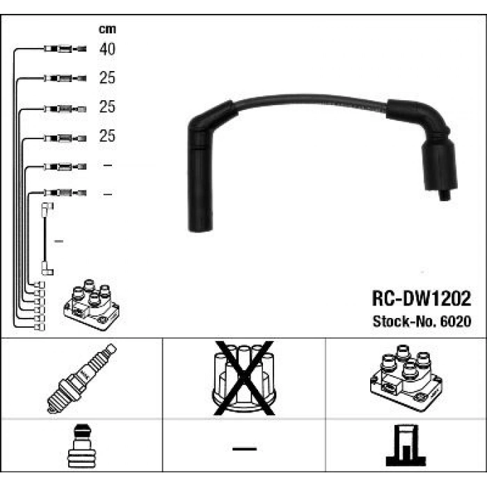 BUJI KABLO TK 92-03 ASTRA.F *X14NZ-C14NZ-14NV*