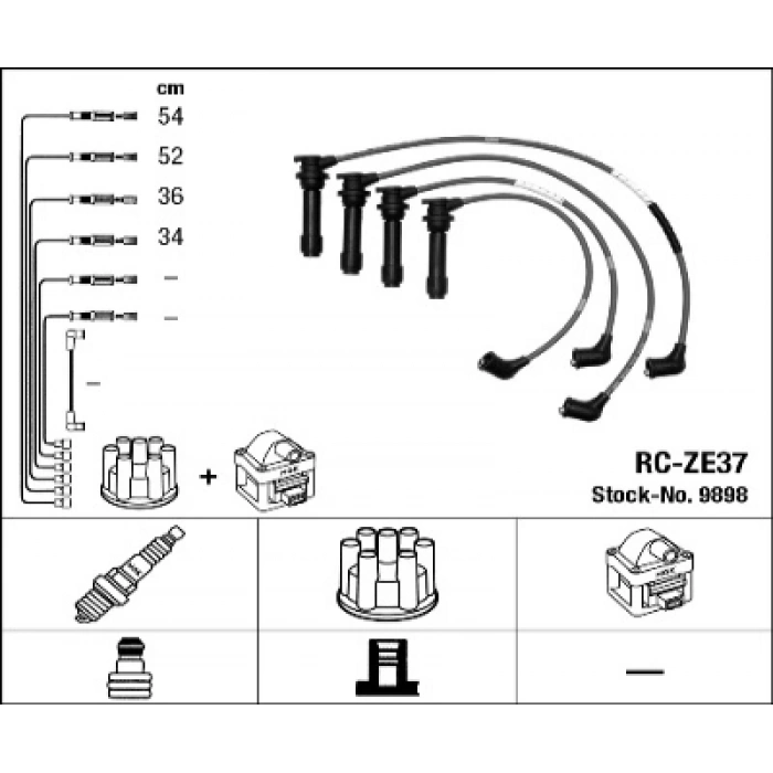 BUJİ KABLOSU MAZDA 323 LANTIS /FAMILY 1,5 (ÖZEL LPG SERİ /MAVİ SİLİKON /PERFORMANS TİP) (NGK9898)