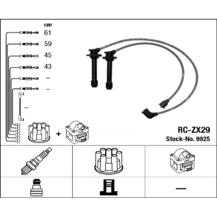 BUJİ KABLOSU MAZDA 626 93-97 FS (ÖZEL LPG SERİ/MAVİ SİLİKON/PERFORMANS TİP) (NGK9925)