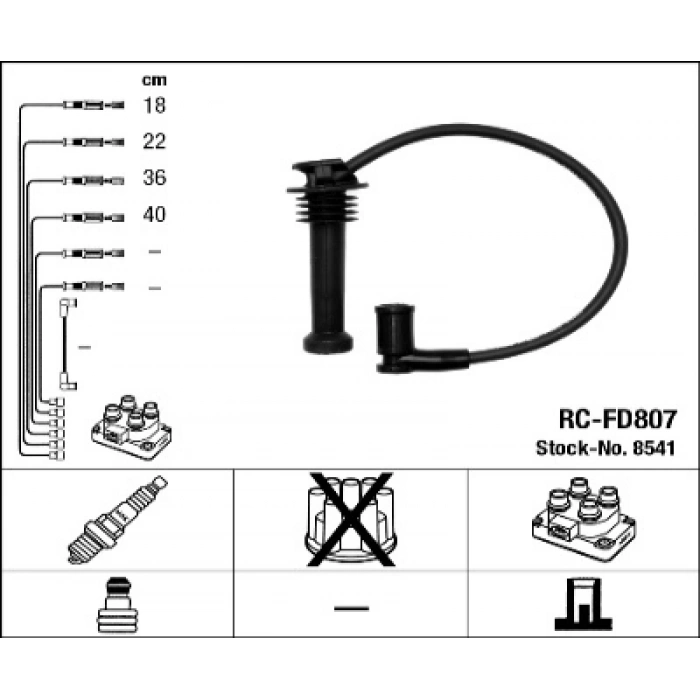 BUJI KABLOSU TAKIM FOCUS/C-MAX/FIESTA/MONDEO/B-MAX/MAZDA 2/VOLVO C30-S40-V50 1,4-1,6 BENZ 98-