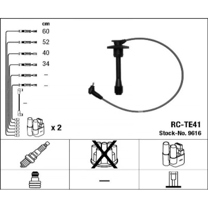 BUJI KABLOSU TAKIM RC-TE41 COROLLA (E10, E11) 1.6 93-99