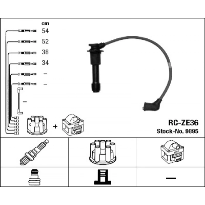BUJI KABLOSU TAKIM RC-ZE36 323 (BA) 1.8 95-98