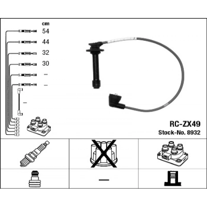 BUJI KABLOSU TAKIM RC-ZX49 626 (GE) 2.0 95-97