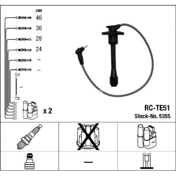 BUJİ KABLOSU TOYOTA COROLLA AE100-AE101 KARBÜRATÖRLÜ 1,3 (ÖZEL LPG SERİ /MAVİ SİLİKON/PERFORMANS TİP) (NGK5383)