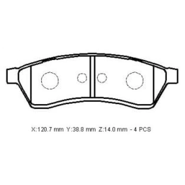 CHEVROLET EPICA- 07/12; ARKA FREN BALATASI (DİSK)(120,7x38,8x14) (BRAMAX)