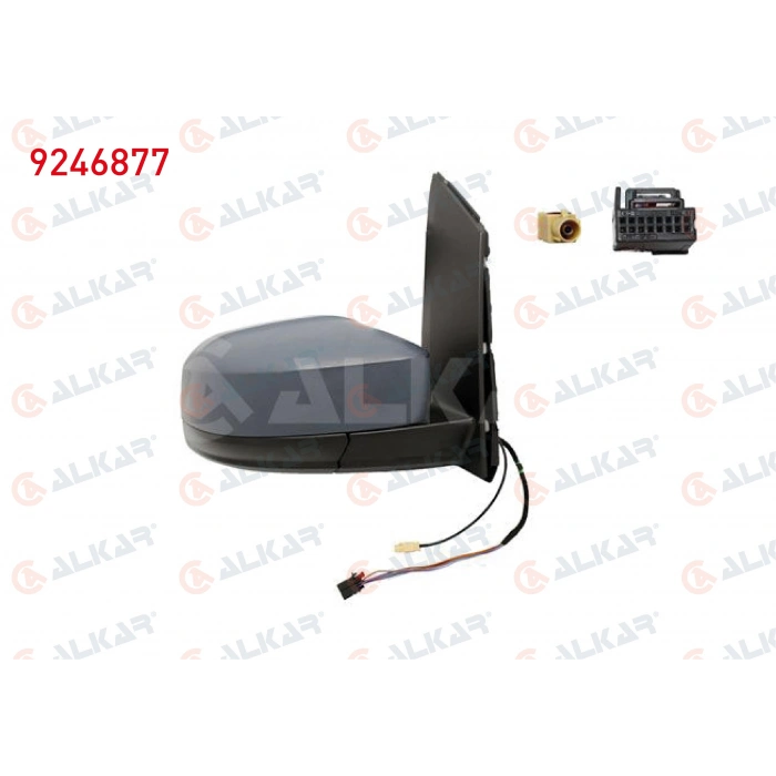 DIS DIKIZ AYNASI SAG ASTARLI KATLANIR ANTENLI ISITMALI ELEKTRIKLI 7 PIN VOLKSWAGEN CADDY 2015-2020