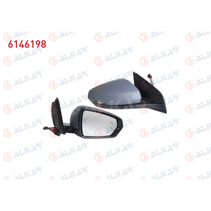 DIS DIKIZ AYNASI SAG ELEKTRIKLI ISITMALI ASTARLI OTOMATIK KATLANIR SINYALLI HAFIZALI KOR NOKTALI 14 PIN VOLKSWAGEN POLO (AW1, BZ1) 2017- (A1)