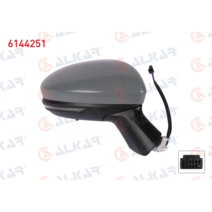 DIS DIKIZ AYNASI SAG ELEKTRIKLI ISITMALI ASTARLI OTOMATIK KATLANIR SINYALLI SENSORLU 11 PIN RENAULT CLIO V 2019-