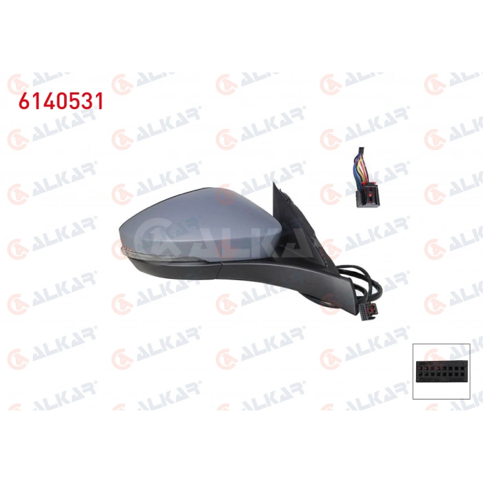 DIS DIKIZ AYNASI SAG ELEKTRIKLI ISITMALI ASTARLI SINYALLI 6 PIN VOLKSWAGEN T-ROC (A11) 2017- (A1)