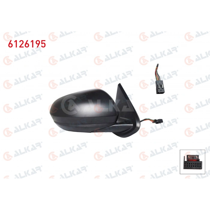 DIS DIKIZ AYNASI SAG ELEKTRIKLI ISITMALI SENSORLU 7 PIN DACIA DUSTER 2017- (A1)