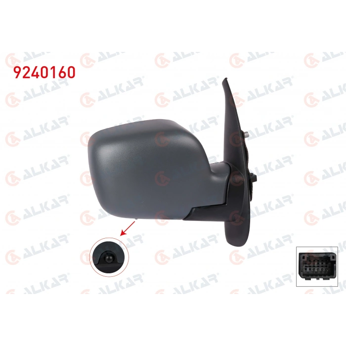 DIS DIKIZ AYNASI SAG ELEKTRIKLI ISITMALI SENSORLU (7 PIN) RENAULT KANGOO 2008-2012