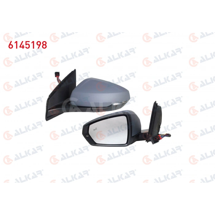 DIS DIKIZ AYNASI SOL ELEKTRIKLI ASFERIK ISITMALI ASTARLI OTOMATIK KATLANIR SINYALLI KOR NOKTALI 10 PIN VOLKSWAGEN POLO (AW1, BZ1) 2017- (A1)