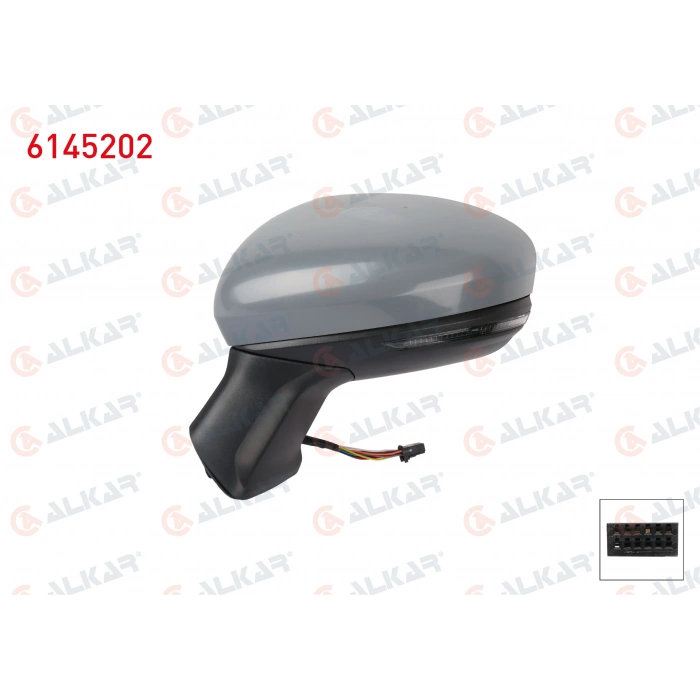 DIS DIKIZ AYNASI SOL ELEKTRIKLI ASFERIK ISITMALI ASTARLI OTOMATIK KATLANIR SINYALLI SENSORLU LED KOR NOKTALI 10 PIN RENAULT CAPTUR II 2020- (A1)