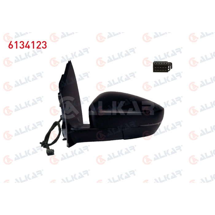 DIS DIKIZ AYNASI SOL ELEKTRIKLI ASFERIK ISITMALI SINYALLI DIKDORTGEN SOKETLI 6 PIN VOLKSWAGEN POLO (6R1, 6C1) 2010-2017 (A1)