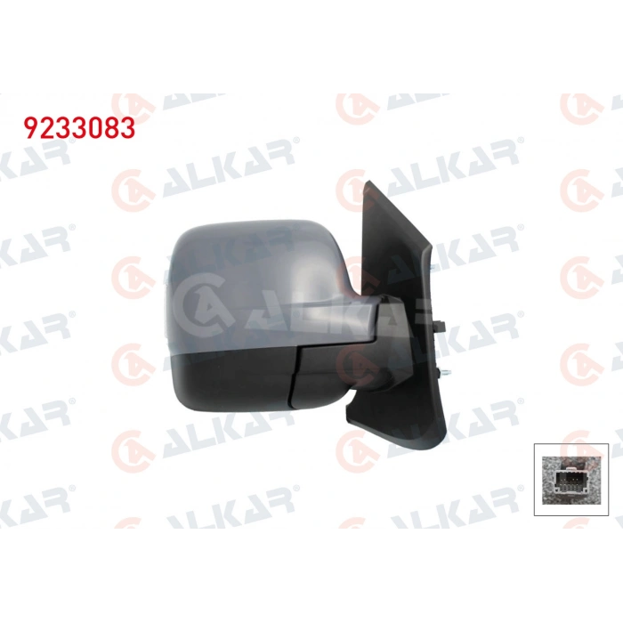 DIS DIKIZ AYNASI SOL MEKANIK ASFERIK ASTARLI SINYALLI 2 PIN RENAULT TRAFIC 2014-