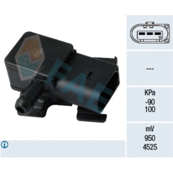 EGZOS BASINÇ SENSÖRÜ E81-E82-E87-E88-F20-F20 LCI-F21-F21 LCI-F22-E90LCI-E91 LCI-E92 LCI-E93 LCI-F30 F30 LCI-F31-F31 LCI-F34 GT-4F32-F33-F36 Gran -E60-E61-F07-F10-F10 LCI-F11-F11 LCI-6F12-F13-X1 E84-X3 E83-X3 F25-X4 F26 N47N-M57-N57N 05-17