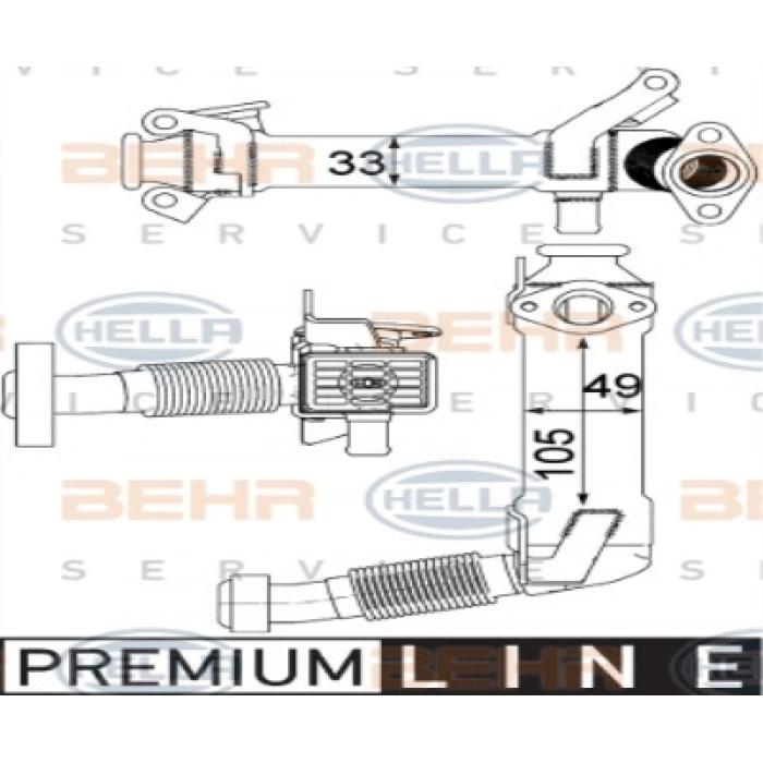 EGZOS RADYATÖRÜ E46-87-90-91-92-93-60-61-65-66-X3 E83-X3 E83 LCI M47N-M57N-M57N2 04-11