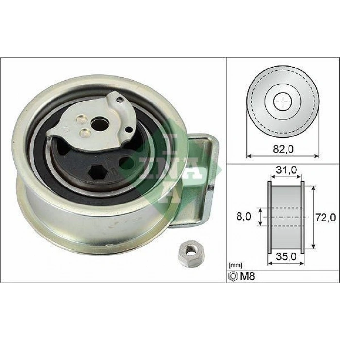 EKSANTRİK GERGİ RULMANI PASSAT 2.5 TDI 0005 A4 9706 A6 9705 A8 9702 2.5 TDI