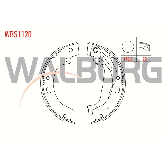 EL FREN BALATASI TOYOTA COROLLA (_E12_) 1.4 VVT-I LEVYELI 172X22 mm 2002-2007 / COROLLA (_E12_) 1.6 VVT-I 2002-2007