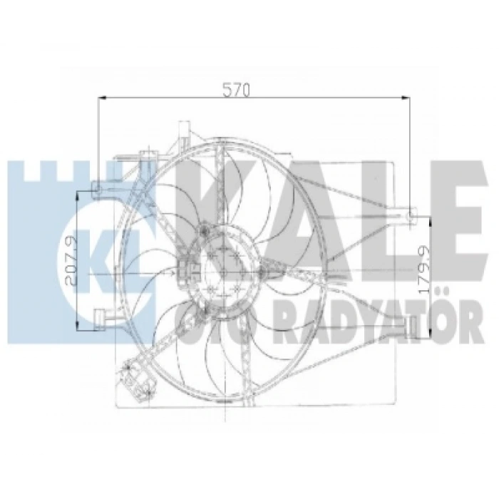 FAN GRUBU 1 SIRA ALB SI PALIO 1.2 8V 16V 97-