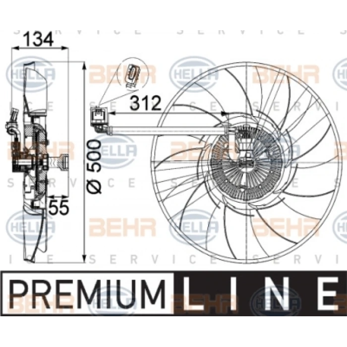 FAN GRUBU 200x760x775 LAND ROVER RANGE ROVER 2.7 TD 03-09