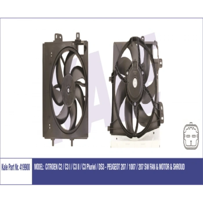 FAN MOTORU 1253.H4 DAVLUMBAZLI 207/208/301/C2/C3 B.M 05-