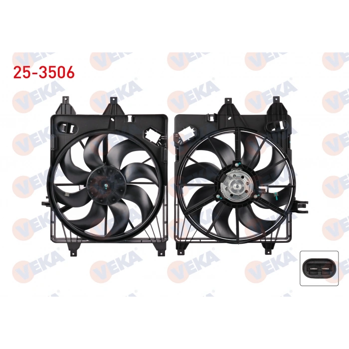 FAN MOTORU (320W 380mm) DAVLUMBAZLI CLIO II/KANGOO 1,2-1,6 01-