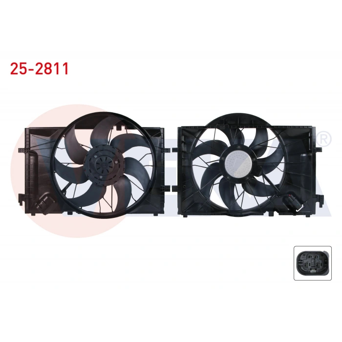 FAN MOTORU DAVLUMBAZLI TEKLI (440W) MERCEDES C SERISI (W203) C 180 - C 200 - C 200 CDI - C 220 CDI - C 230 - C 240 - C 270 CDI - C 320 2000-2006/ CLK (C209) 200 - 240 - 270 CDI - 320 2002-2009