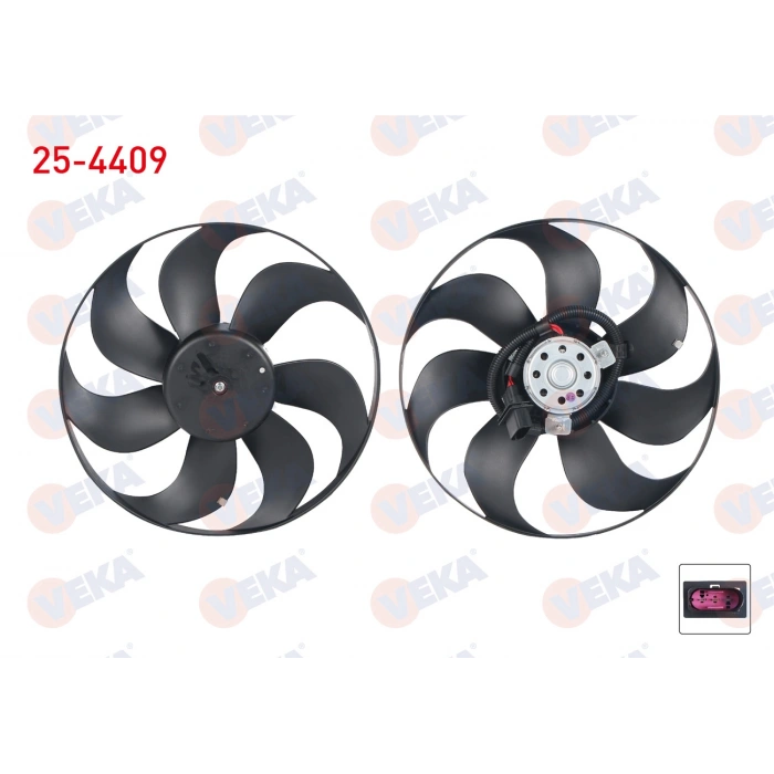 FAN MOTORU (MOTOR+PERVANE) SU RADYATORU VOLKSWAGEN POLO (6N1) 1.4 CAP.345mm 1994-1999