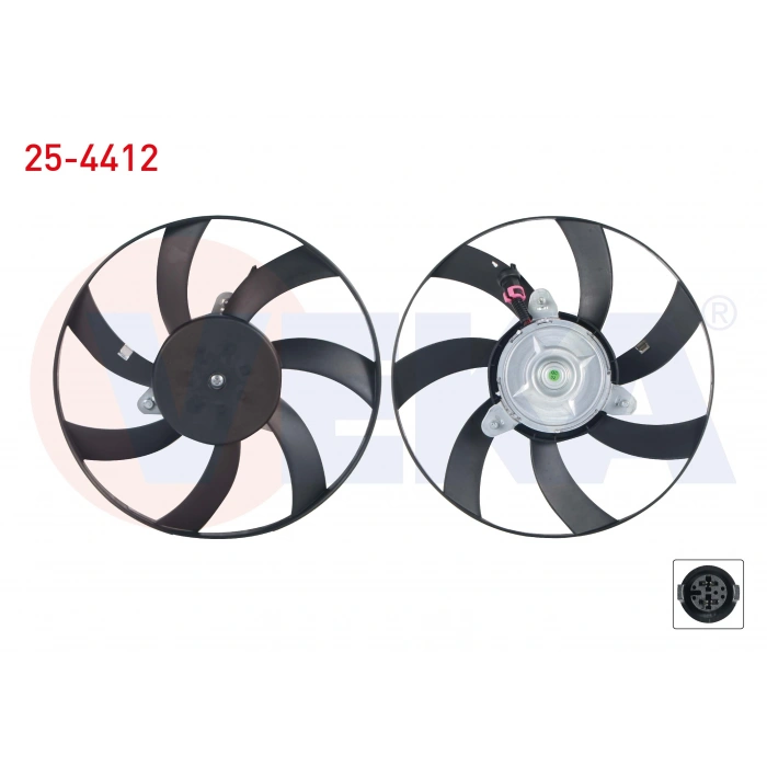 FAN MOTORU (MOTOR+PERVANE) SU RADYATORU VOLKSWAGEN POLO CLASSIC (6KV2) 1.4 CAP 300mm 1995-2001