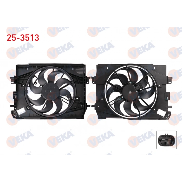 FAN MOTORU (SU+KLIMA) DAVLUMBAZLI TEKLI FAN RENAULT CLIO IV 1.5 DCi 2012- / DACIA DUSTER 2013-2019 / LOGAN, SANDERO 2015-2020