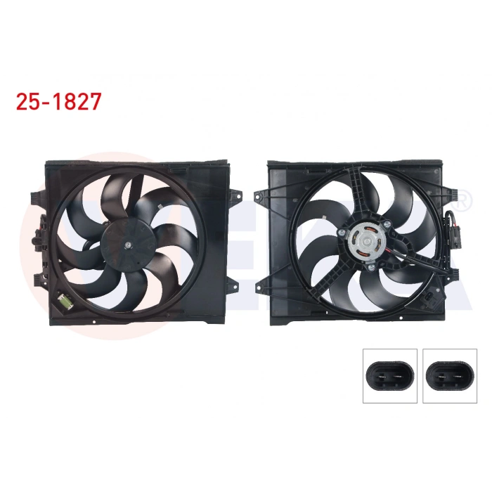 FAN MOTORU (SU+KLIMA) DAVLUMBAZLI TEKLI FAN REZISTANSLI FIAT 500 1.3 MJT - 0.9 - 1.2 - 1.4 2008-2012 / FIAT 500 C 1.3 MJT - 1.2 - 1.4 2009- / FORD KA 1.2i 2008-