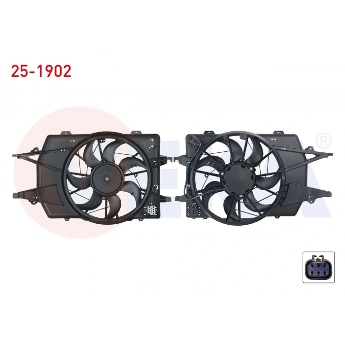 FAN MOTORU SU RADYATORU DAVLUMBAZLI TEKLI FAN FORD FOCUS I (DAW,DBW) 1.8i 16v (BM MOTOR) M-T AC- 2001-2004