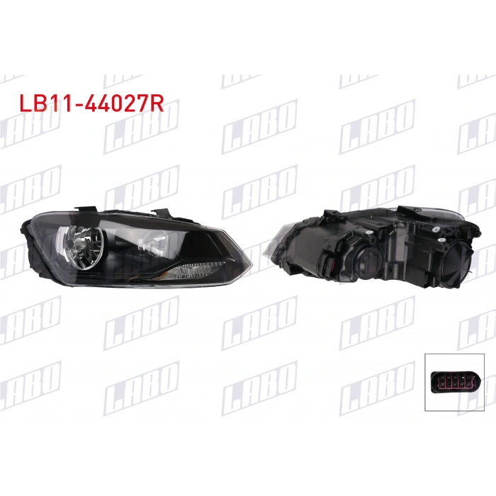 FAR SAG SIYAH MOTORLU VOLKSWAGEN POLO V (6R1, 6C1) 2009-2018