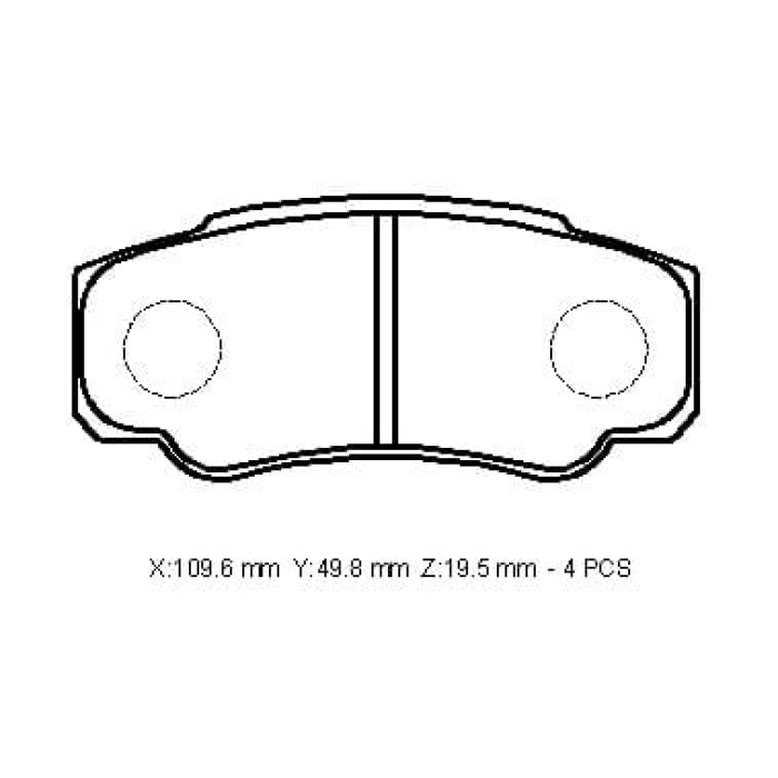 FIAT DUCATO- 07/14; ARKA FREN BALATASI 16 JANT (KABLOSUZ)(DİSK) (109,6X49,8X19,5)(BRAMAX)