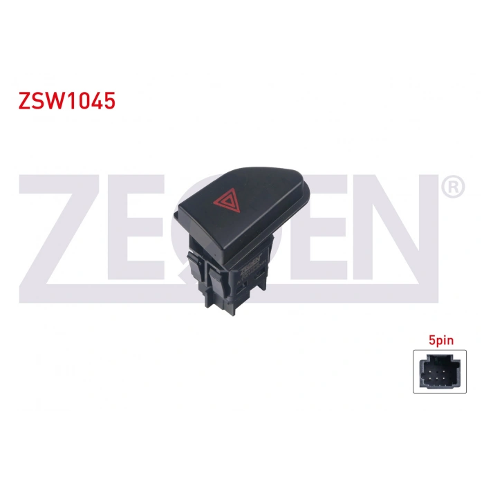 FLASOR ANAHTARI 5 PIN KIRMIZI ISIK RENAULT CLIO IV - CAPTUR 2012-/ DACIA DUSTER 2012-