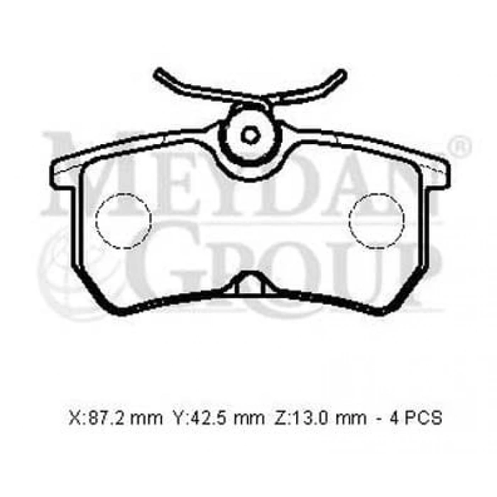FORD FOCUS- SD/HB- 05/07; ARKA FREN BALATASI 1,4/1,6/1,8/2,0 (DİSK) (87,2X42,5X13) (BRAMAX)