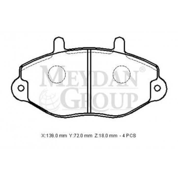 FORD TRANSIT- T12- 93/96; ÖN FREN BALATASI T15 (DİSK) (138,8X71,70X18) (BRAMAX)