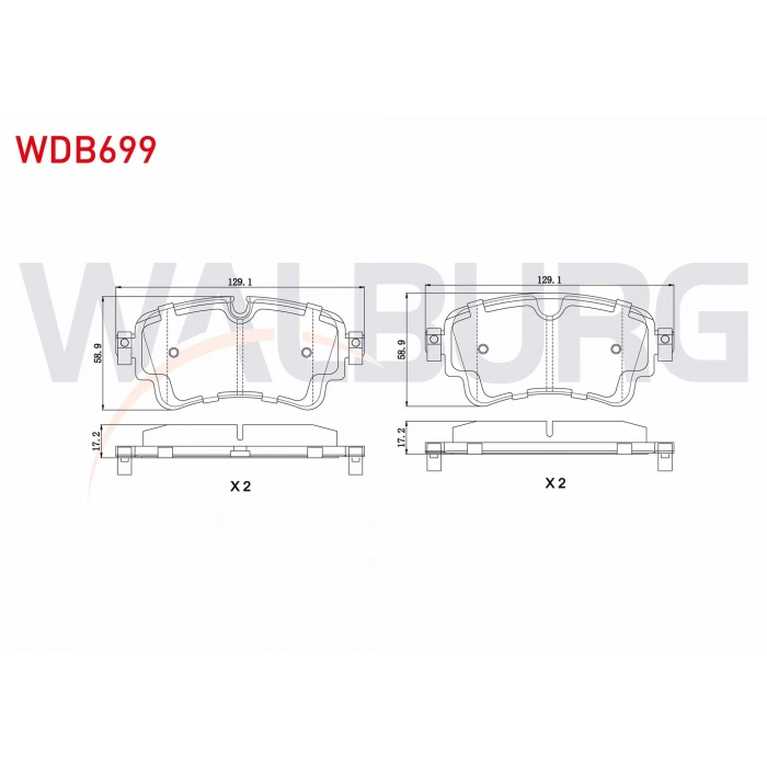 FREN BALATA ARKA AUDI A4 (8W2,B9) 2.0 TDI 2015- / A4 (8W2,B9) 1.8 TFSI 2015-/ Q7(4M) 3.0 TDI 2015- / Q7(4M) 2.0 TFSI 2015-